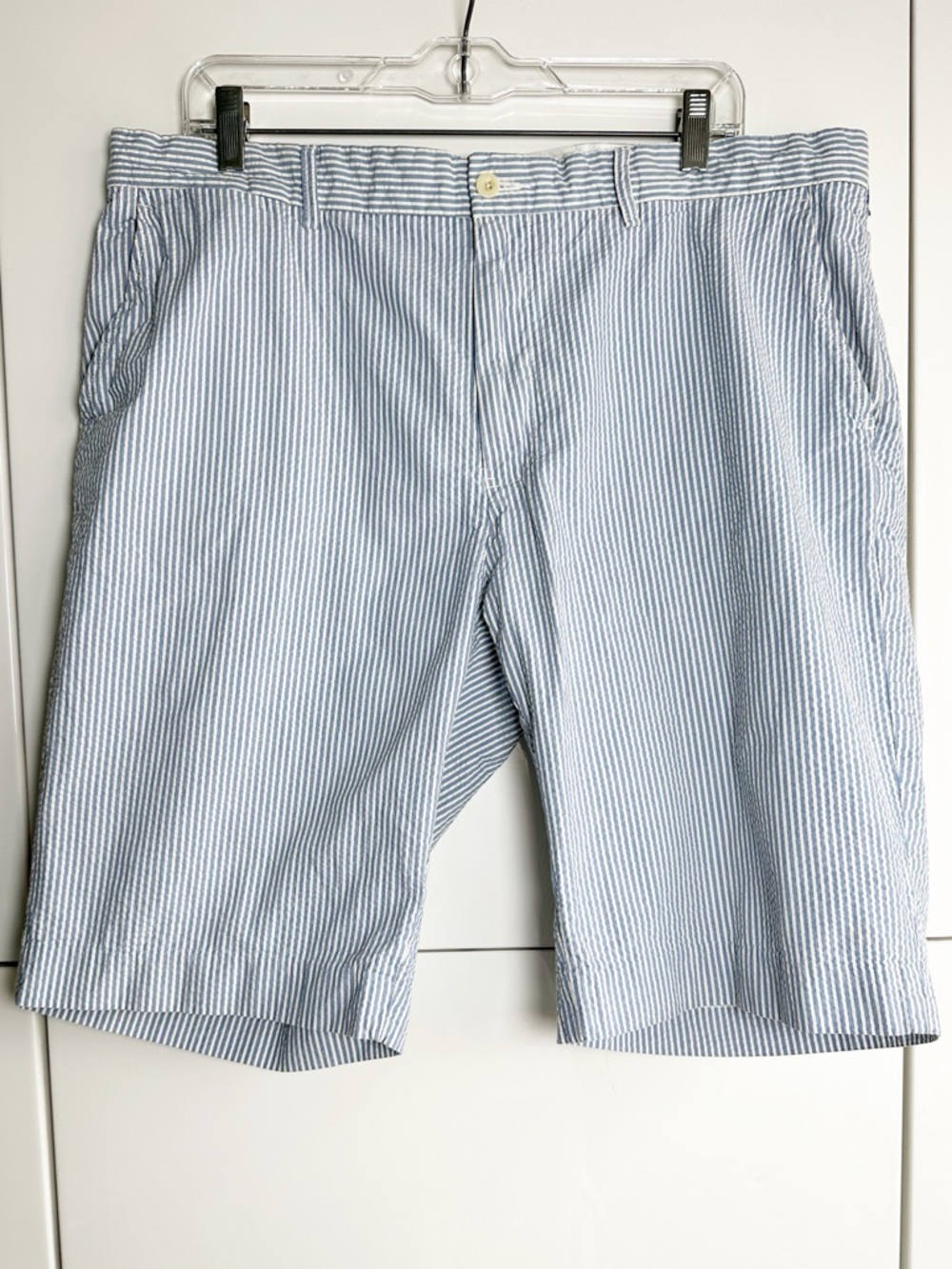 Polo Ralph Lauren Classic Fit Seersucker Shorts Size: 38 Summer Preppy